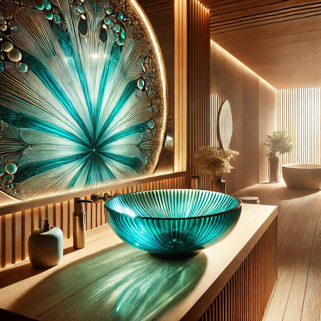 Glaswaschbecken: Zeitlose Kunstwerke, die Ihr Badezimmer verzaubern. Designer Glaswaschbecken in Rund, Blau, Grün, Gold und Lila. Übrigens: Moderne Designer-Badmöbel finden Sie natürlich bei Tiamont.