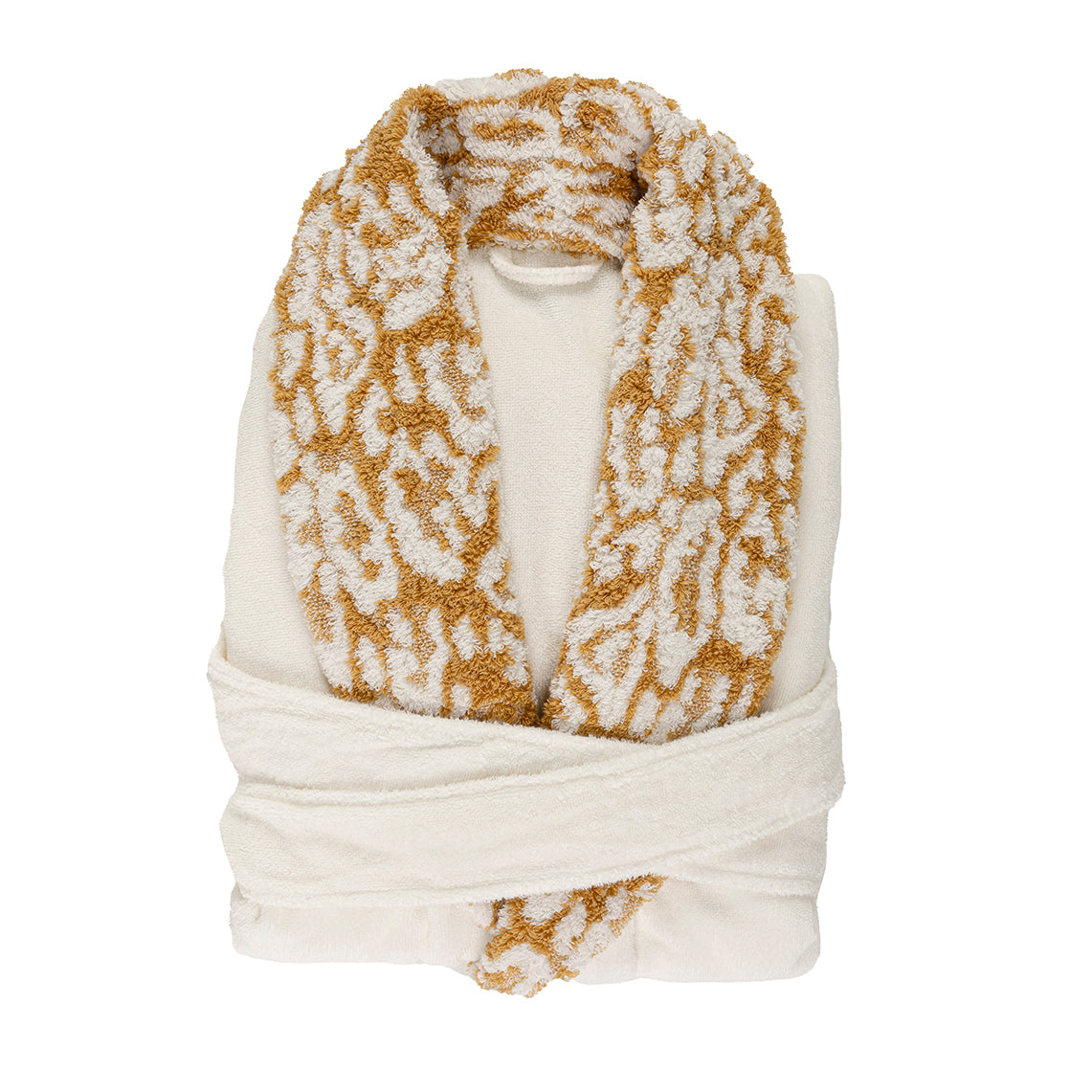 Premium Bademantel für Herren aus ägyptischer Giza Baumwolle in Weiß/Gold bestellen. Jetzt erhältlich in der Tiamont Online Boutique für edle Badmöbel.