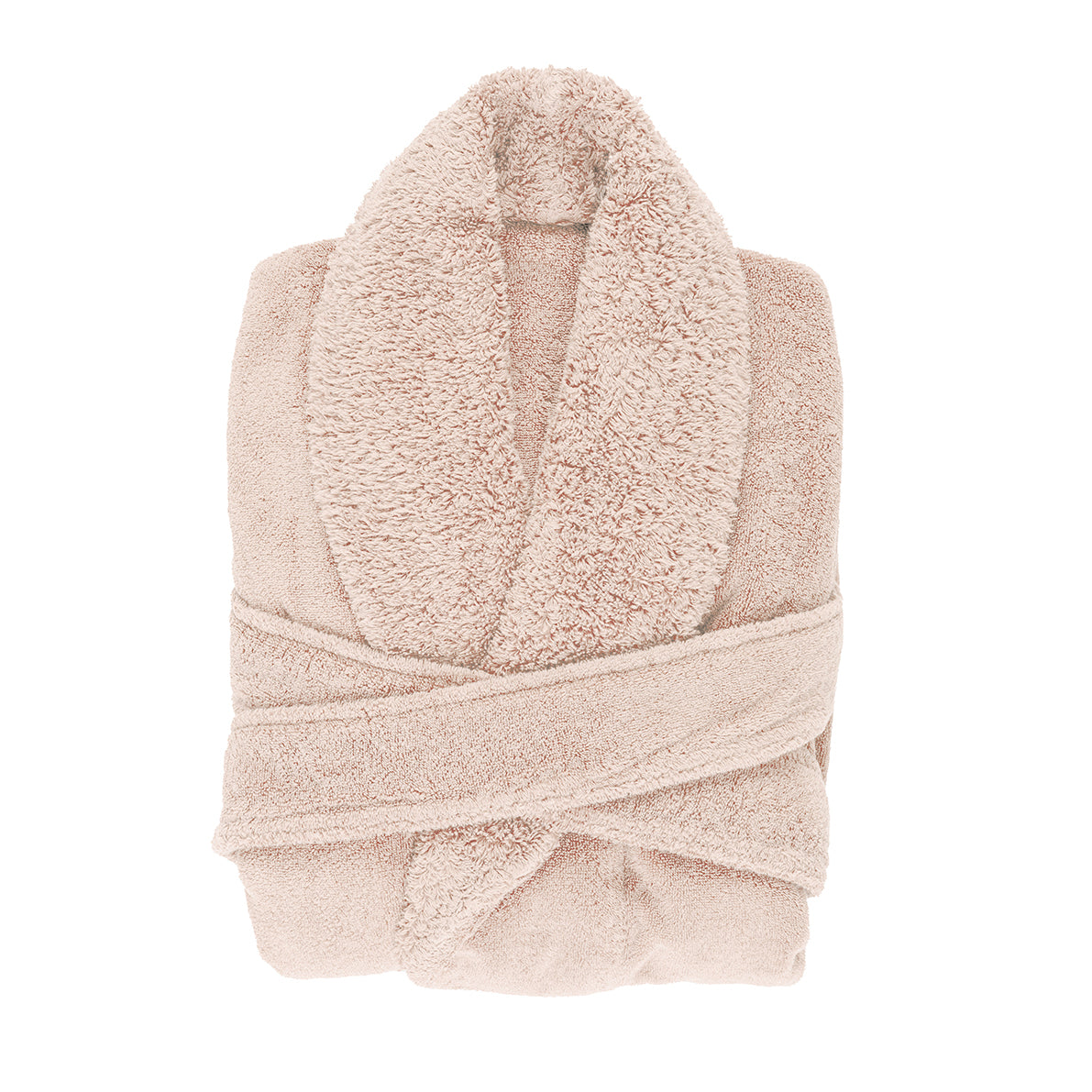 Premium Bademantel für Damen aus ägyptischer Giza Baumwolle mit 500 g/m² in Champagnerhauch. Jetzt erhältlich in der Tiamont Online Boutique für edle Badmöbel.