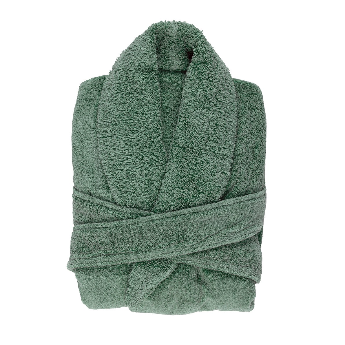 Premium Bademantel für Damen aus ägyptischer Giza Baumwolle mit 500 g/m² in Salbeisalbe. Jetzt erhältlich in der Tiamont Online Boutique für edle Badmöbel.