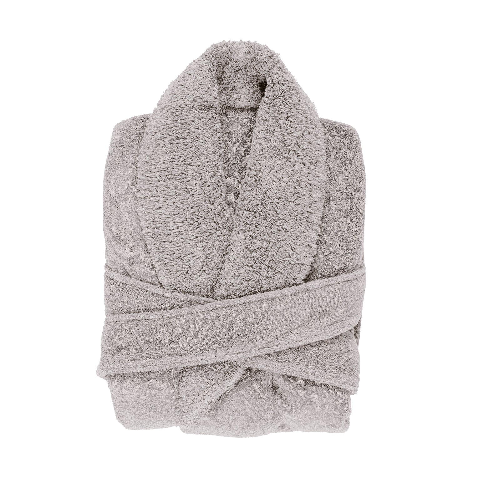 Premium Bademantel für Damen aus ägyptischer Giza Baumwolle mit 500 g/m² in Silber erhältlich. Jetzt erhältlich in der Tiamont Online Boutique für edle Badmöbel.