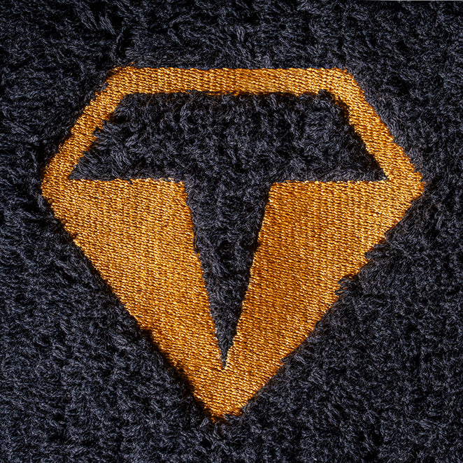 Premium-Handtuch-Set aus Giza 70 Baumwolle in Schwarz|Gold