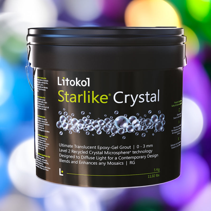 Starlike® Crystal Epoxidharz Fugenmörtel ist ab sofort erhältlich bei Tiamont. Lichtdurchlässiges, adaptives Fugendesign von Litokol.