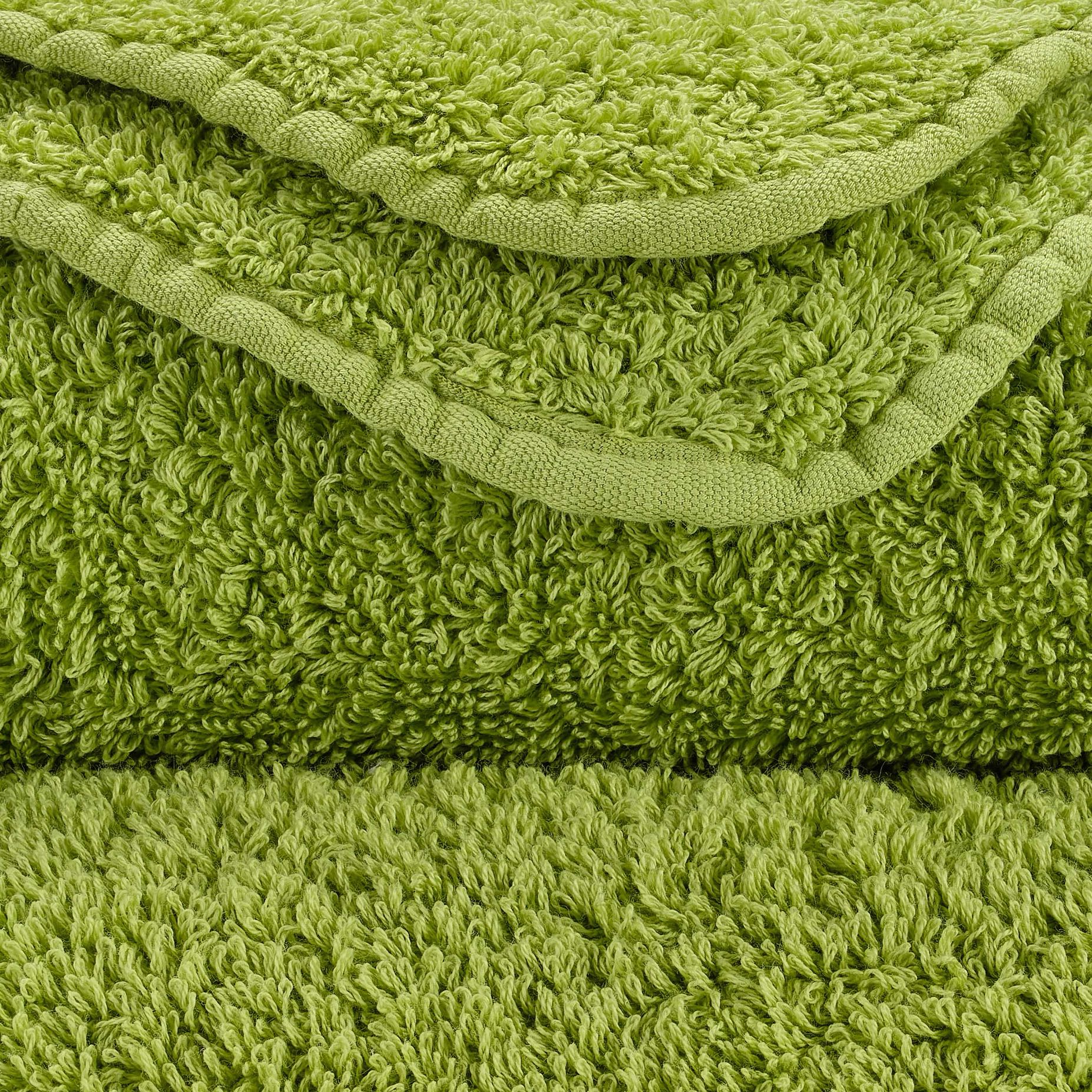 Detail der Super Pile Frottierschlingen in Apple Green 165 – ägyptische Baumwolle, 700 g/m²