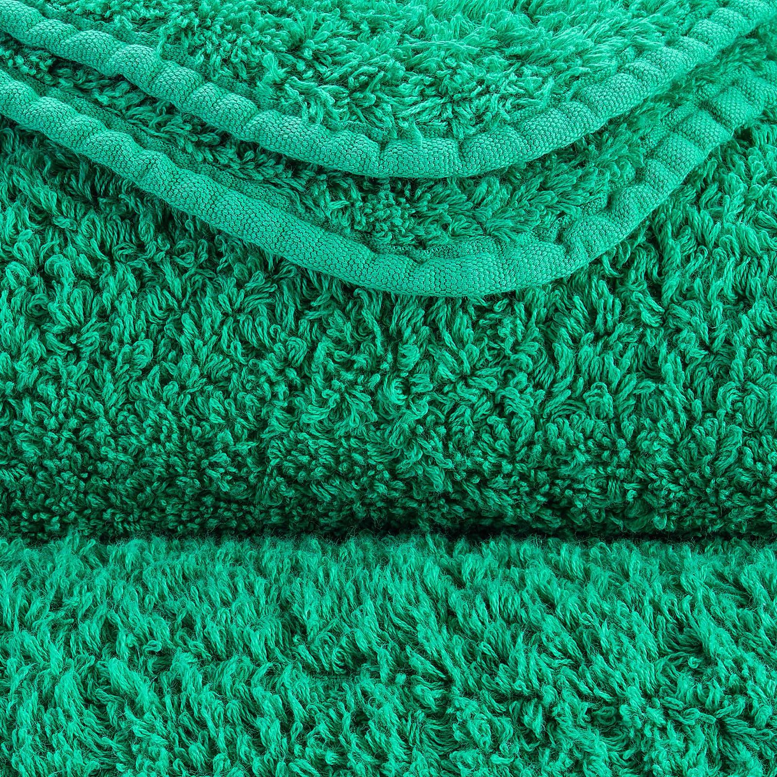 Detail der Super Pile Frottierschlingen in Emerald 230 – ägyptische Baumwolle, 700 g/m²