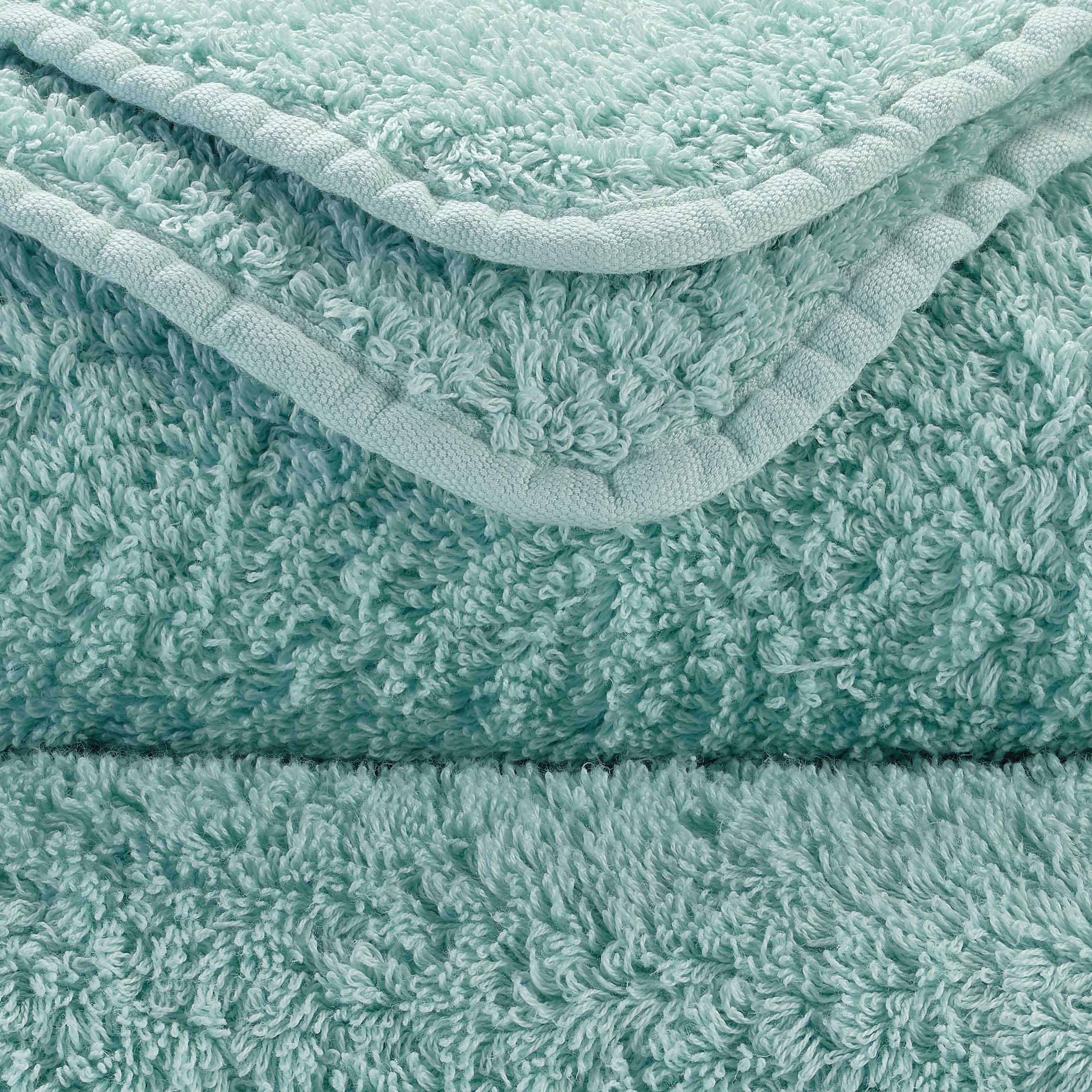Detail der Super Pile Frottierschlingen in Ice 235 – ägyptische Baumwolle, 700 g/m²