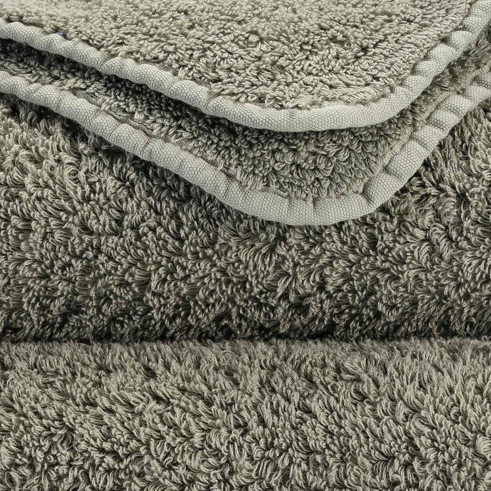 Detail der Super Pile Frottierschlingen in Laurel 277 – ägyptische Baumwolle, 700 g/m²
