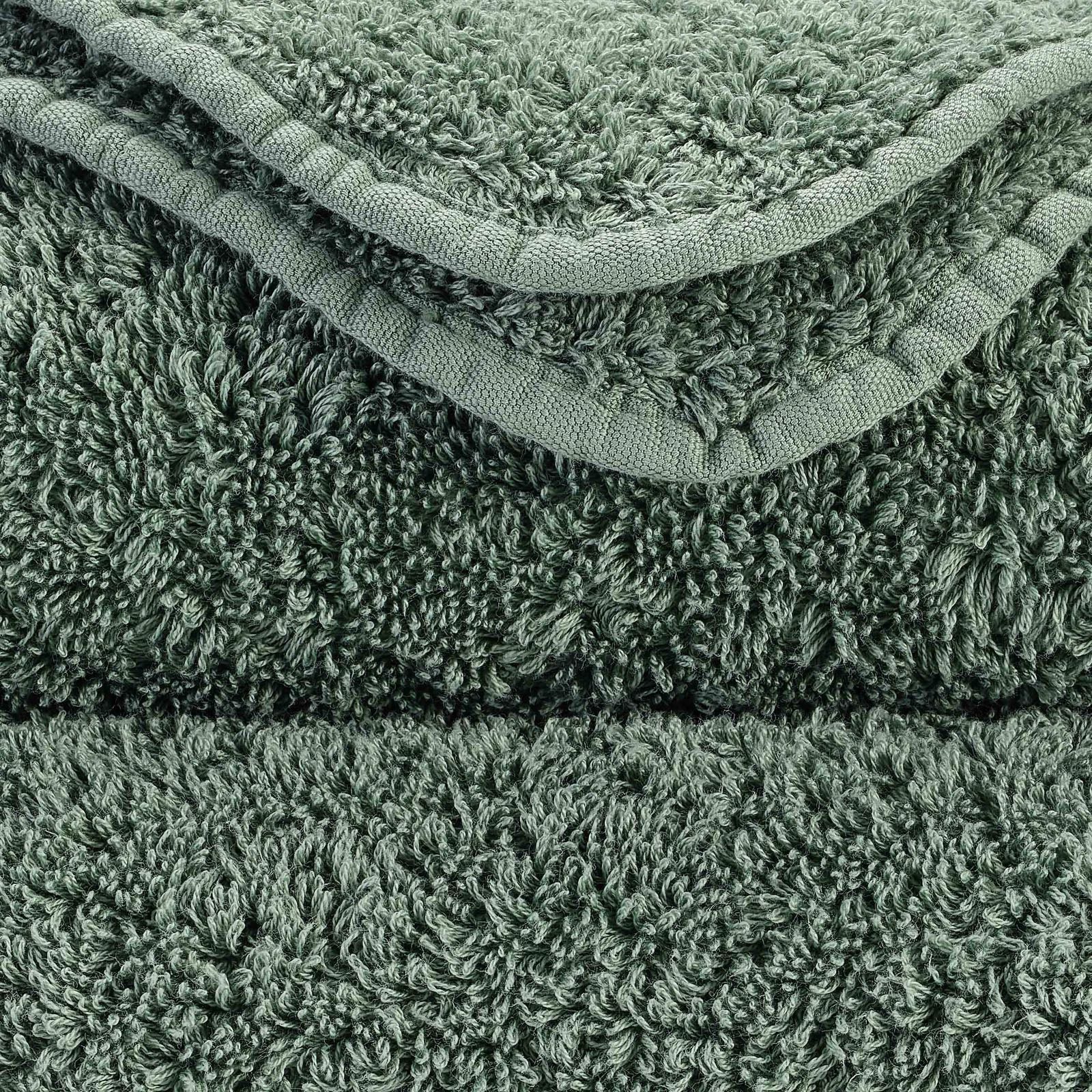 Detail der Super Pile Frottierschlingen in Evergreen 280 – ägyptische Baumwolle, 700 g/m²