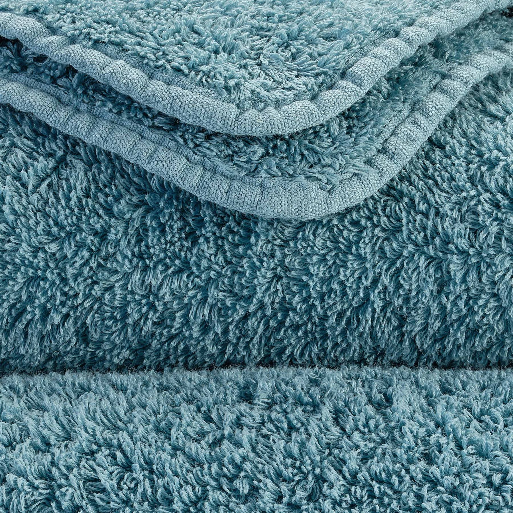 Detail der Super Pile Frottierschlingen in Atlantic 309 – ägyptische Baumwolle, 700 g/m²