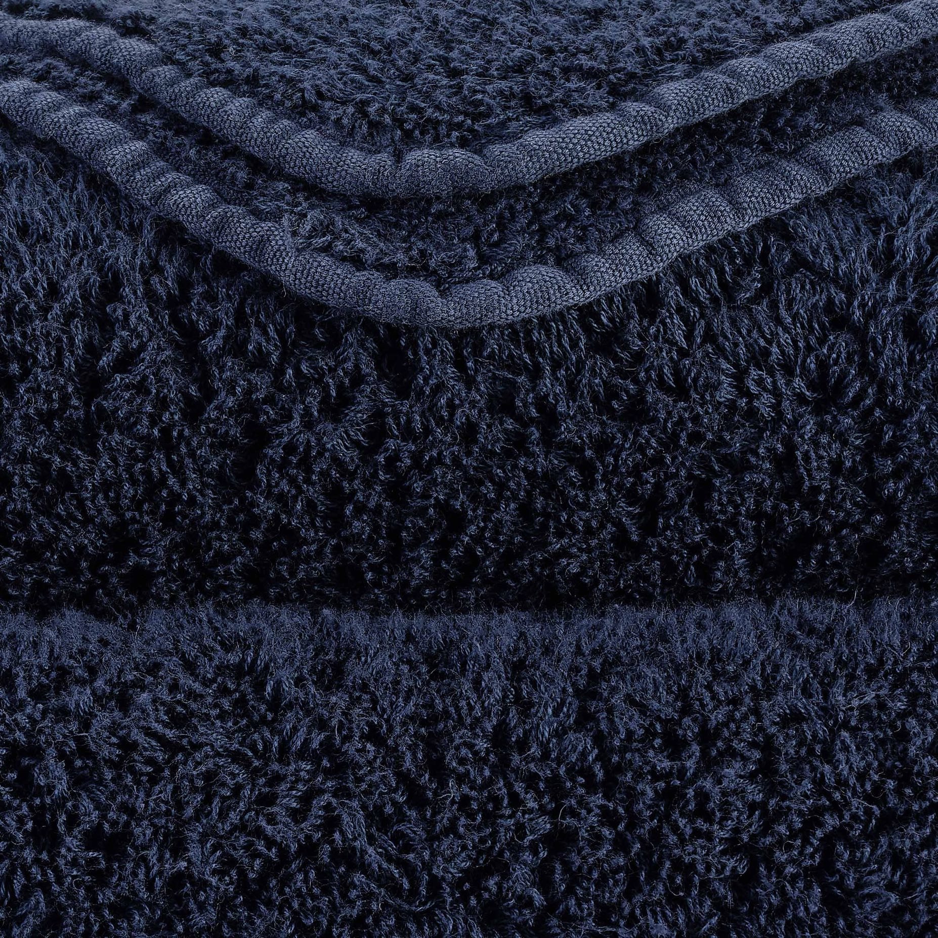 Detail der Super Pile Frottierschlingen in Navy 314 – ägyptische Baumwolle, 700 g/m²