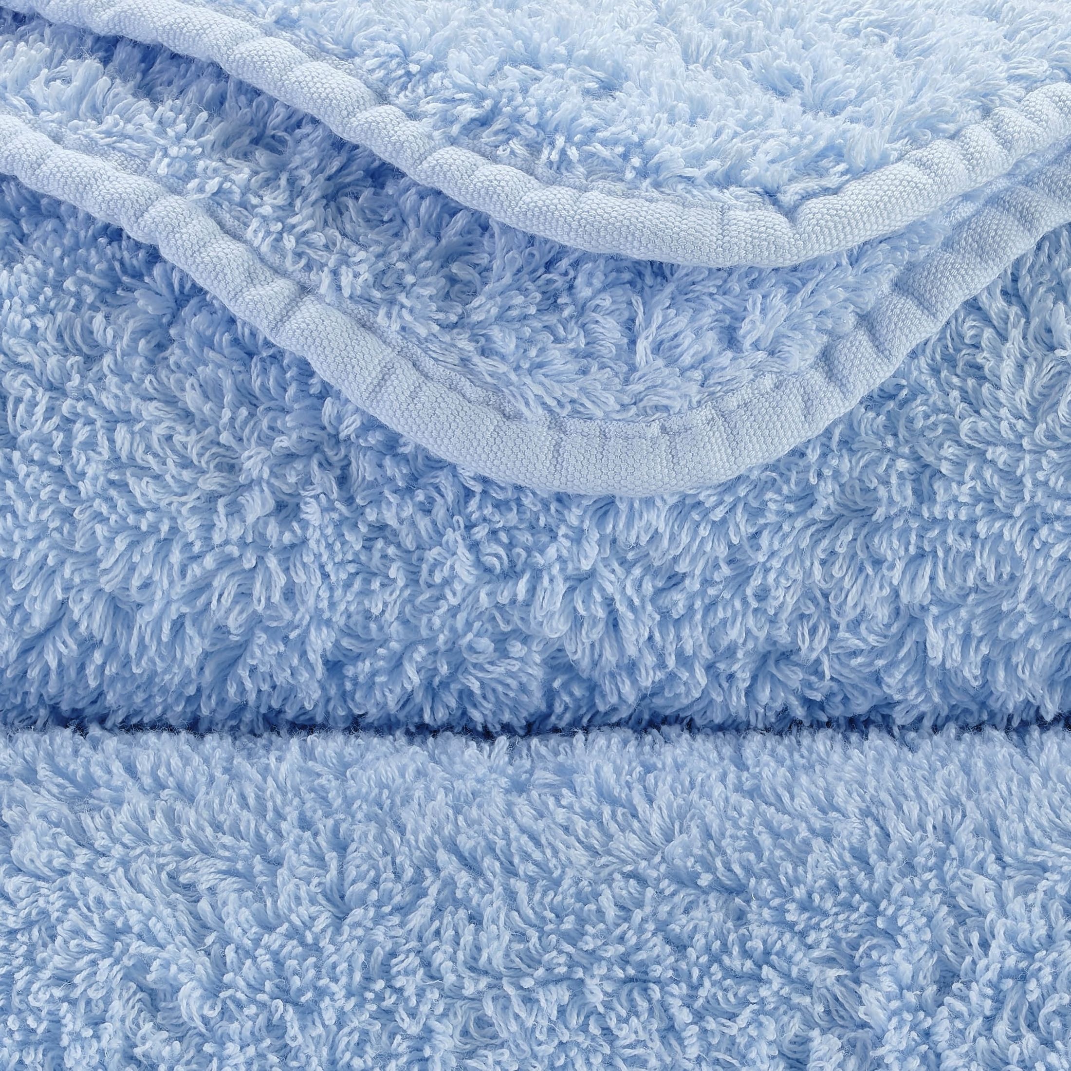 Detail der Super Pile Frottierschlingen in Powder Blue 330 – ägyptische Baumwolle, 700 g/m²