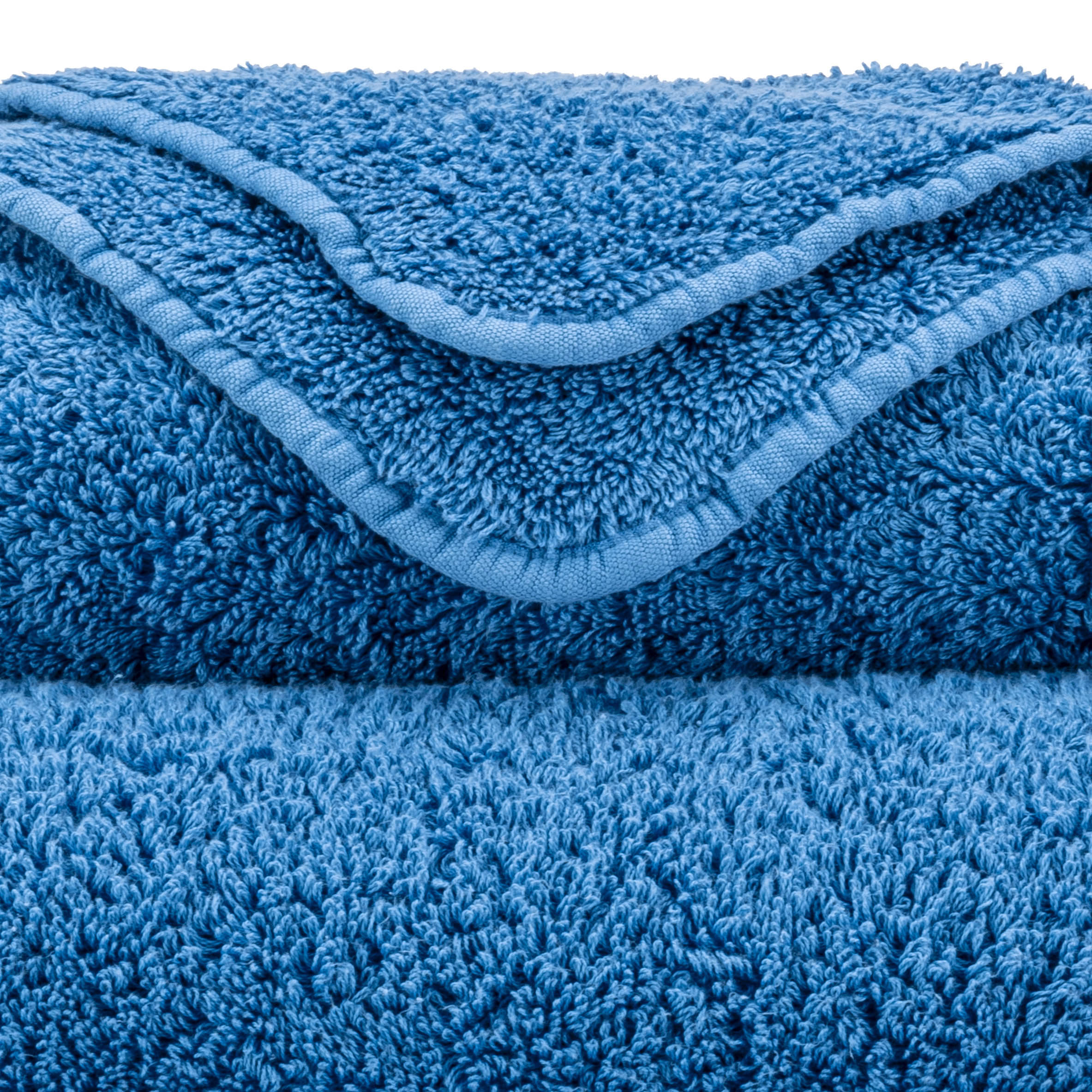 Detail der Super Pile Frottierschlingen in Ocean 336 – ägyptische Baumwolle, 700 g/m²