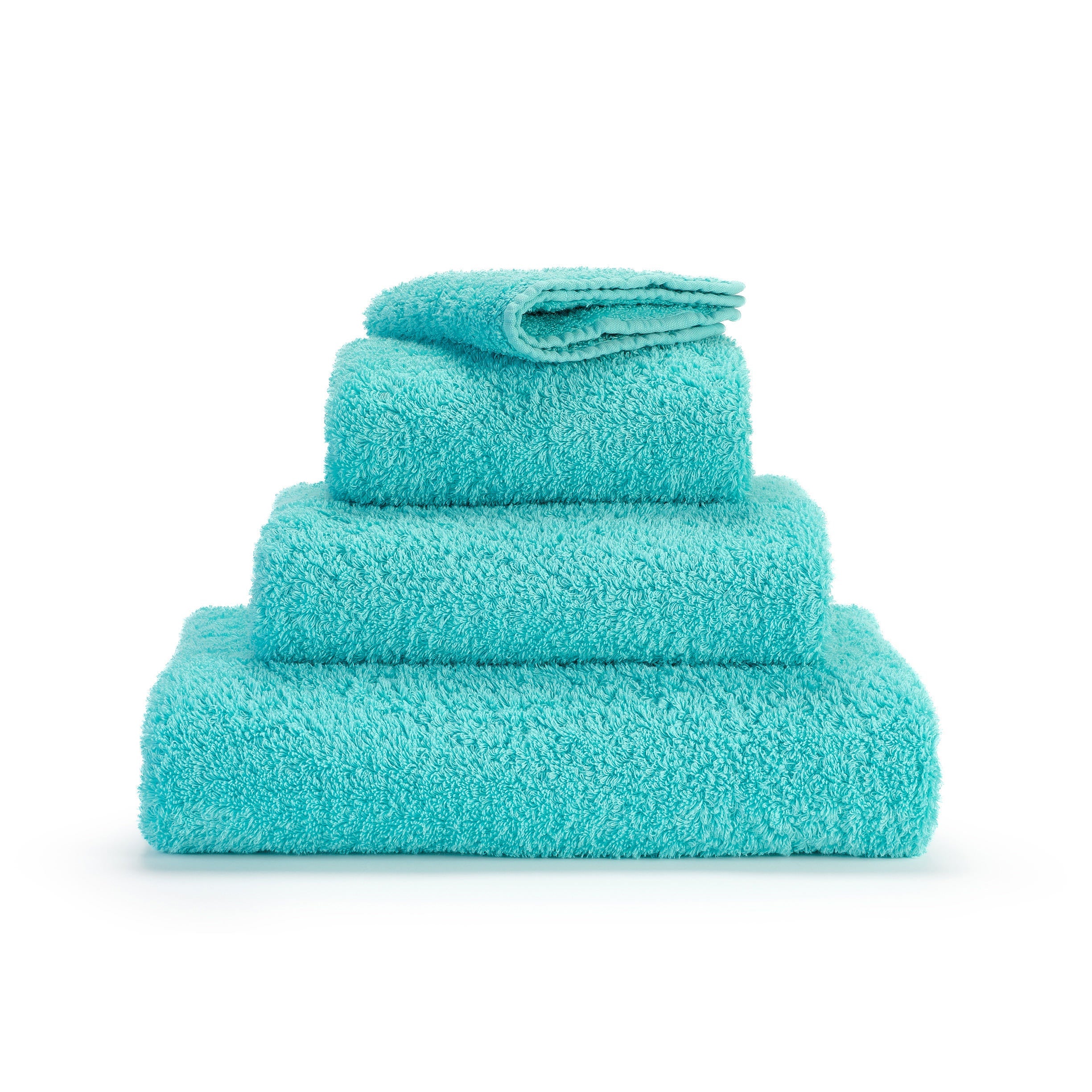 Abyss Super Pile Turquoise 370, set de 4 pièces en coton égyptien Giza-70