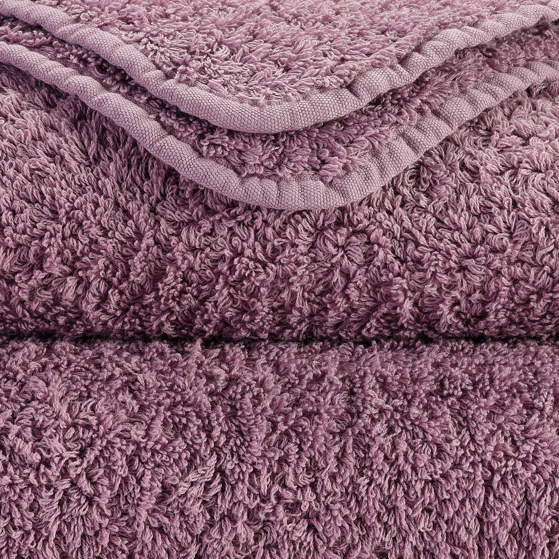 Detail der Super Pile Frottierschlingen in Orchid 440 – ägyptische Baumwolle, 700 g/m²