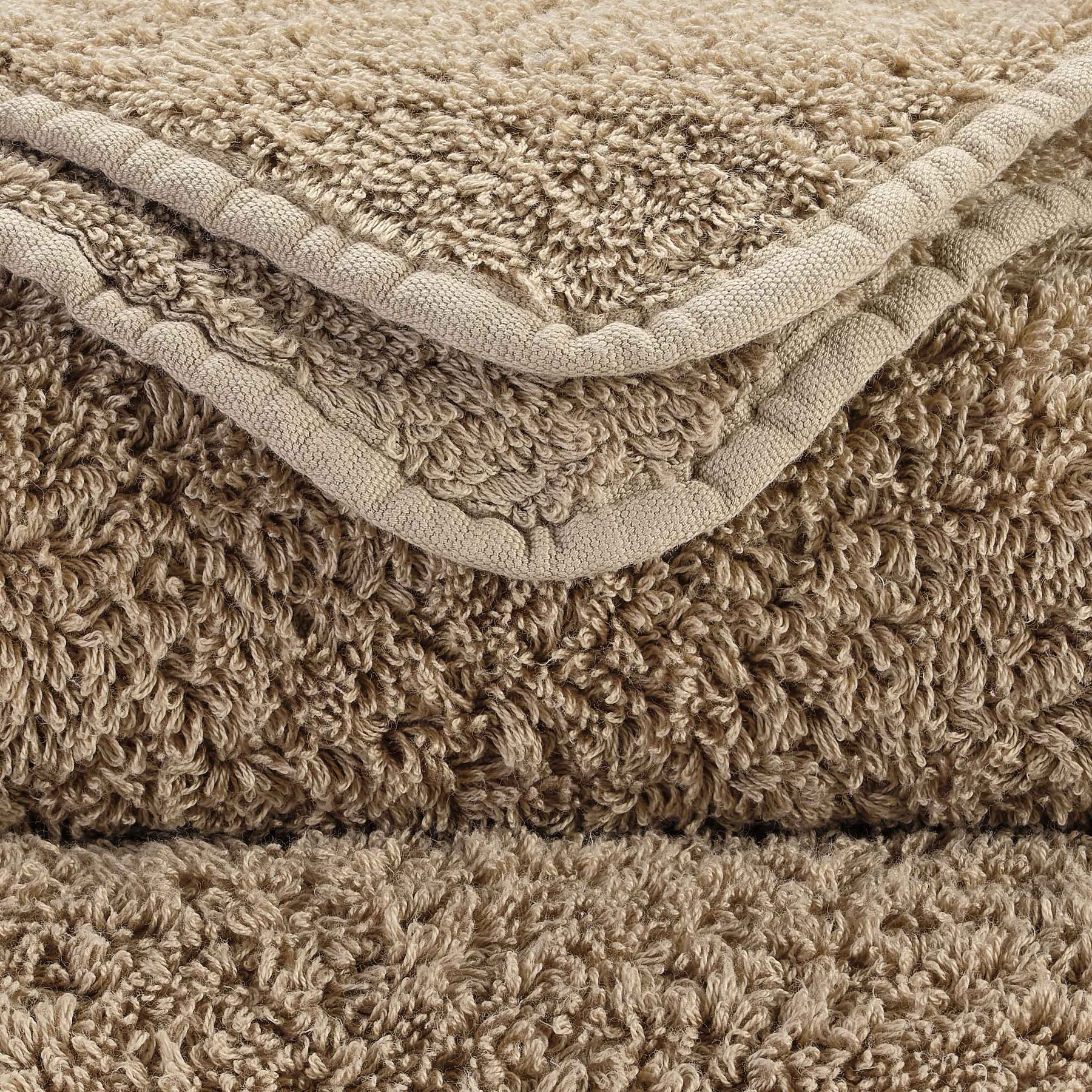 Detail der Super Pile Frottierschlingen in Taupe 711 – ägyptische Baumwolle, 700 g/m²