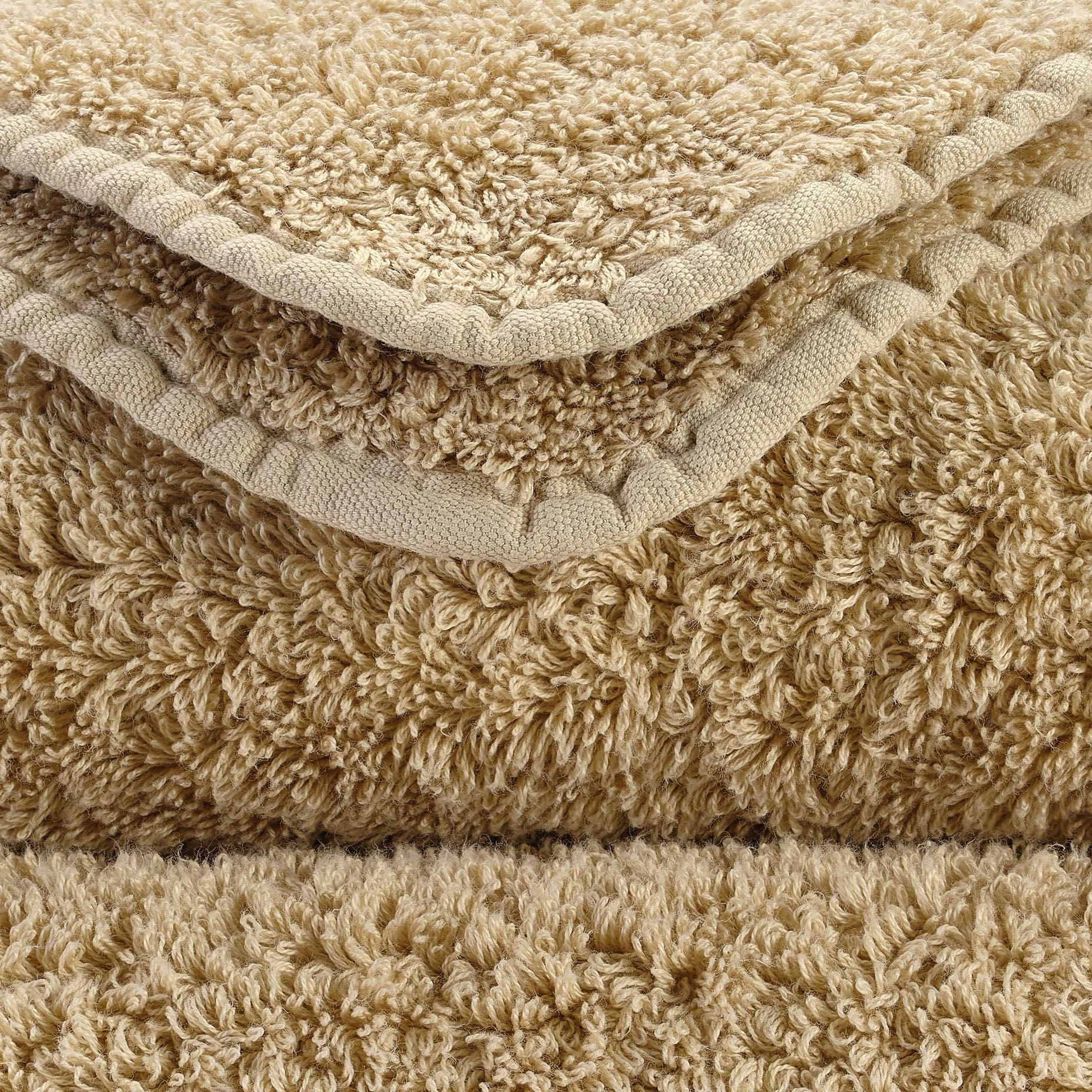 Detail der Super Pile Frottierschlingen in Sand 714 – ägyptische Baumwolle, 700 g/m²
