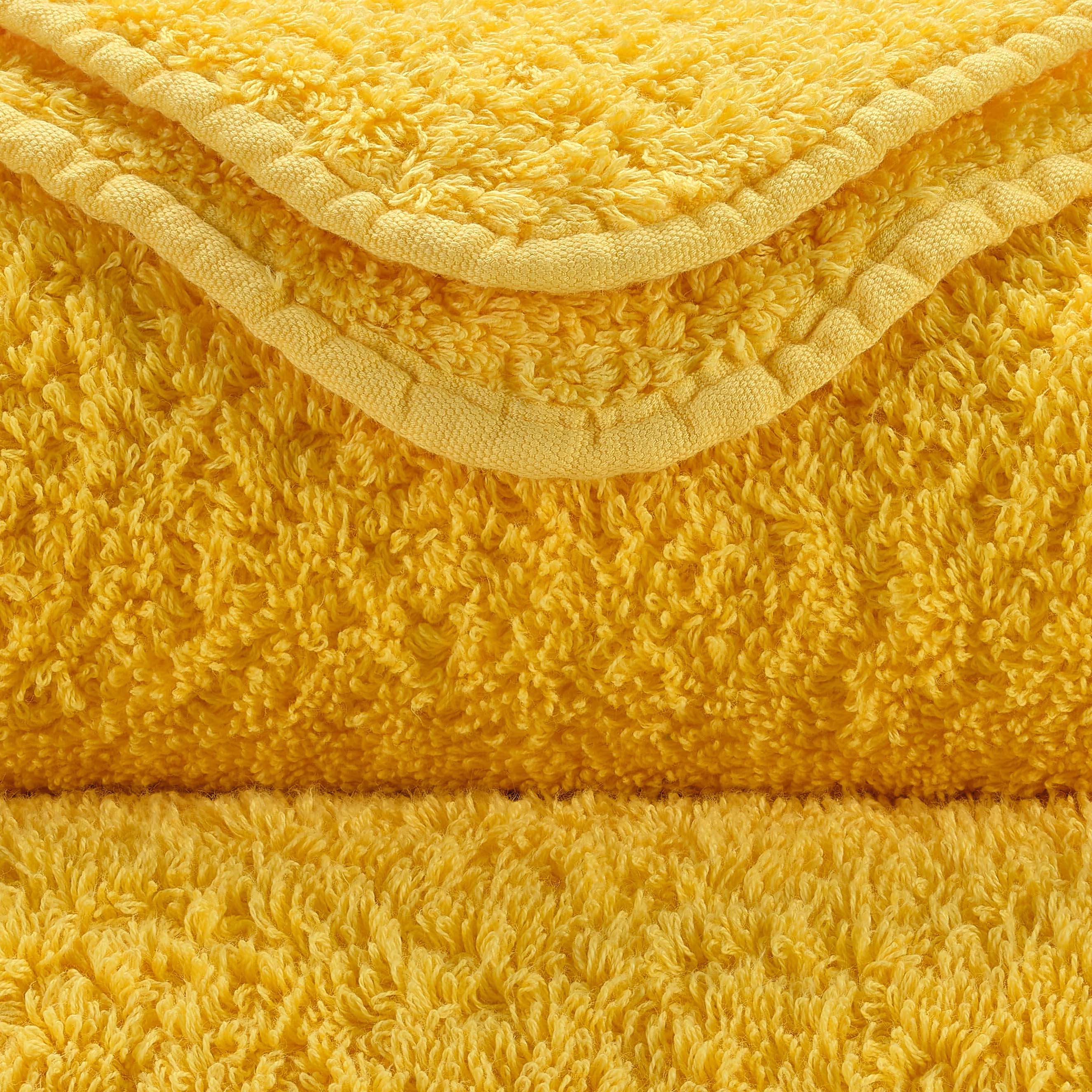Detail der Super Pile Frottierschlingen in Banane 830 – ägyptische Baumwolle, 700 g/m²