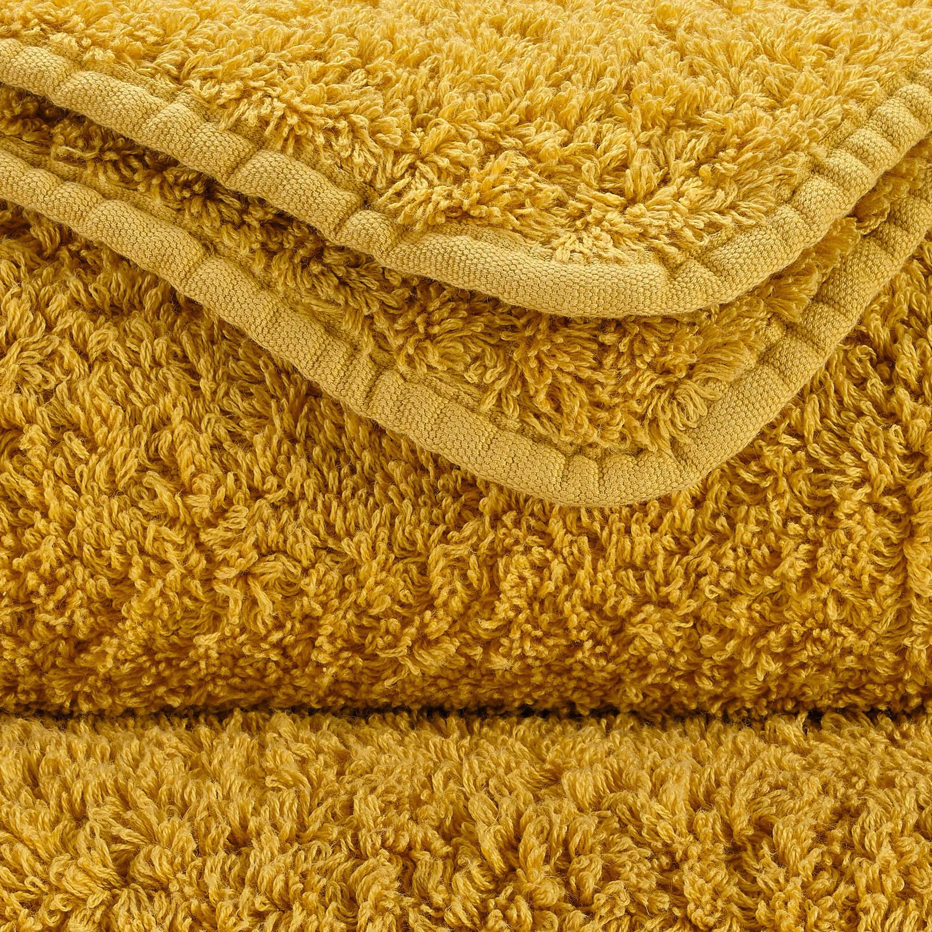 Detail der Super Pile Frottierschlingen in Safran 850 – ägyptische Baumwolle, 700 g/m²
