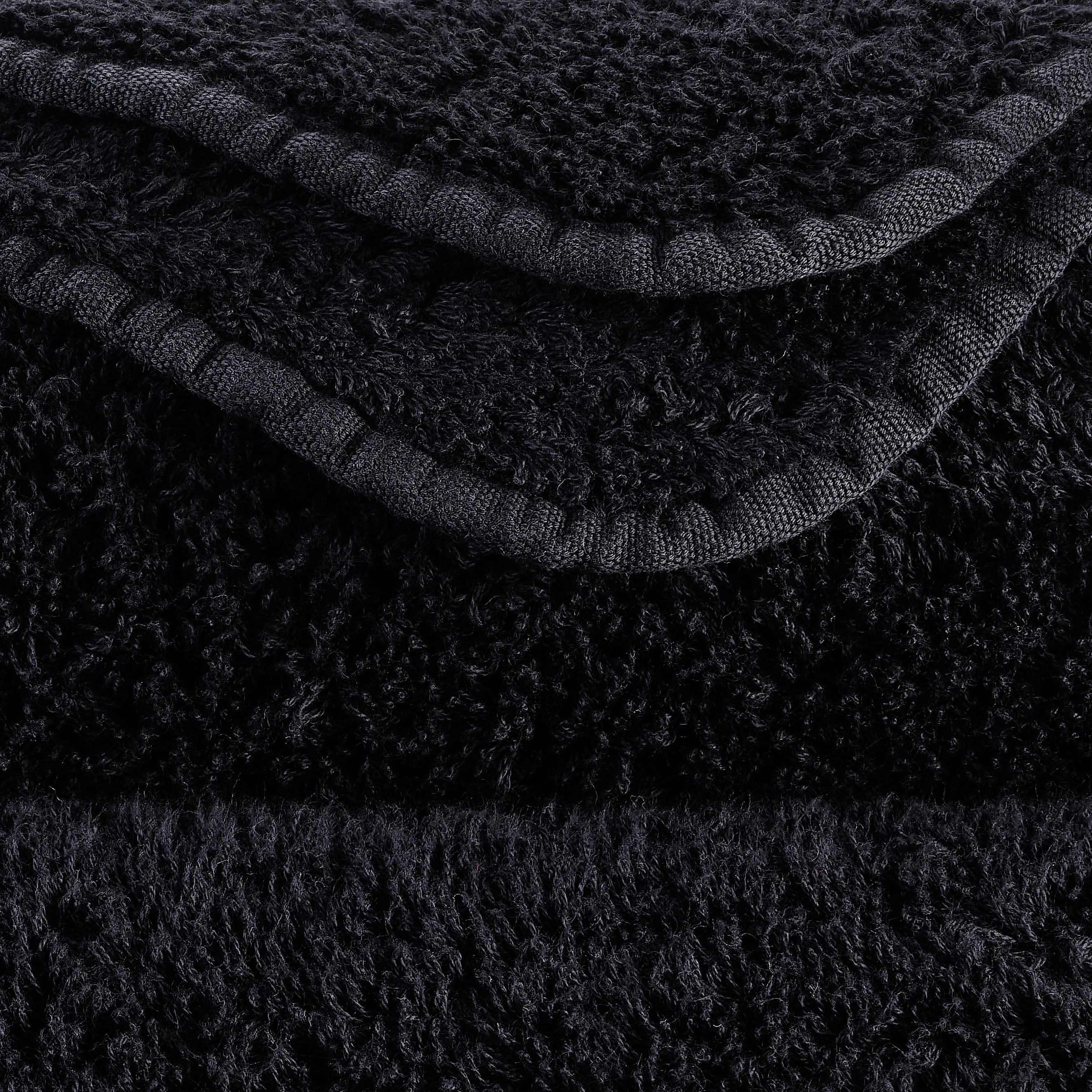 Detail der Super Pile Frottierschlingen in Black 990 – ägyptische Baumwolle, 700 g/m²