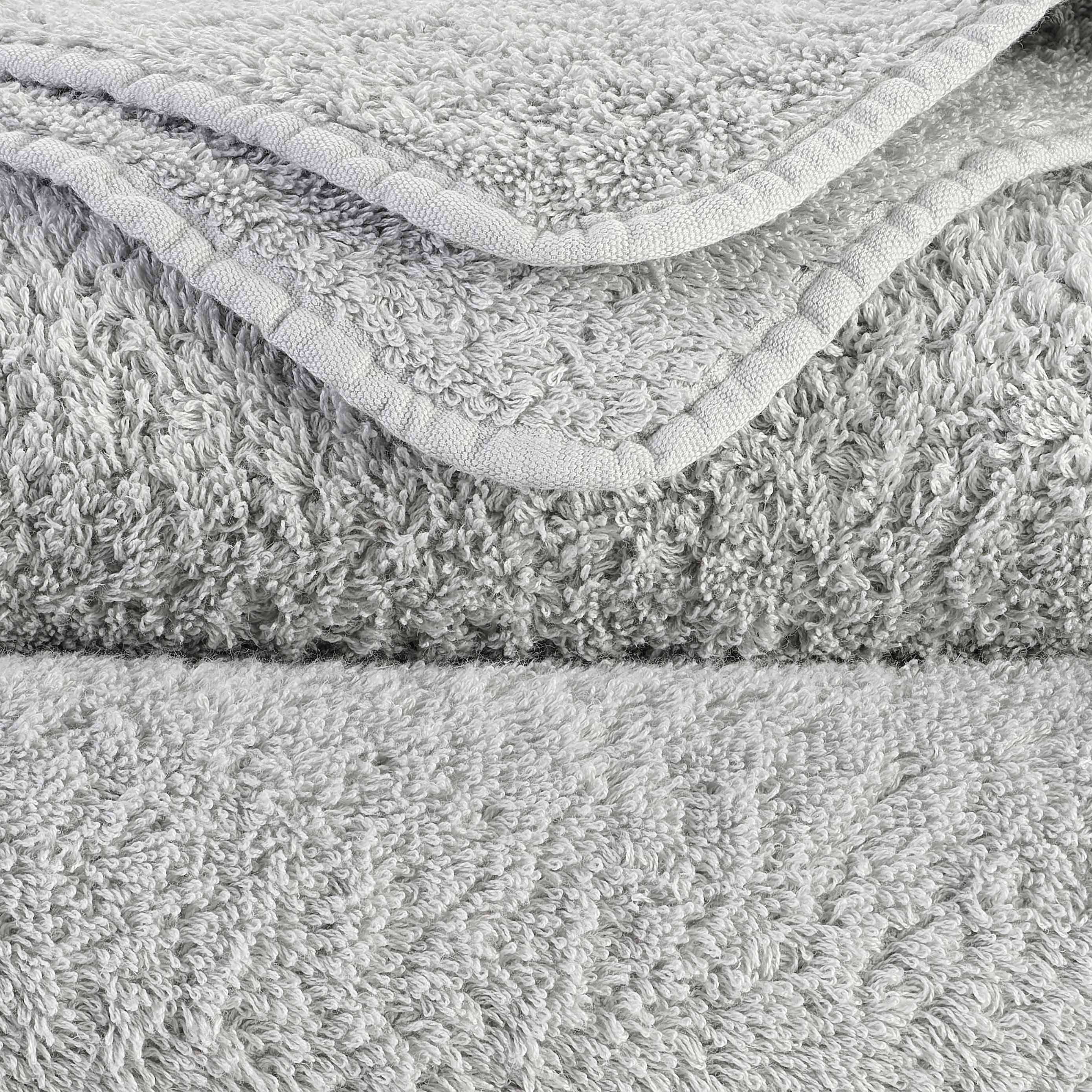 Detail der Super Pile Frottierschlingen in Platinum 992 – ägyptische Baumwolle, 700 g/m²