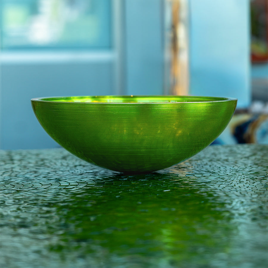 Jadegarten rundes SICIS Glaswaschbecken in Grün