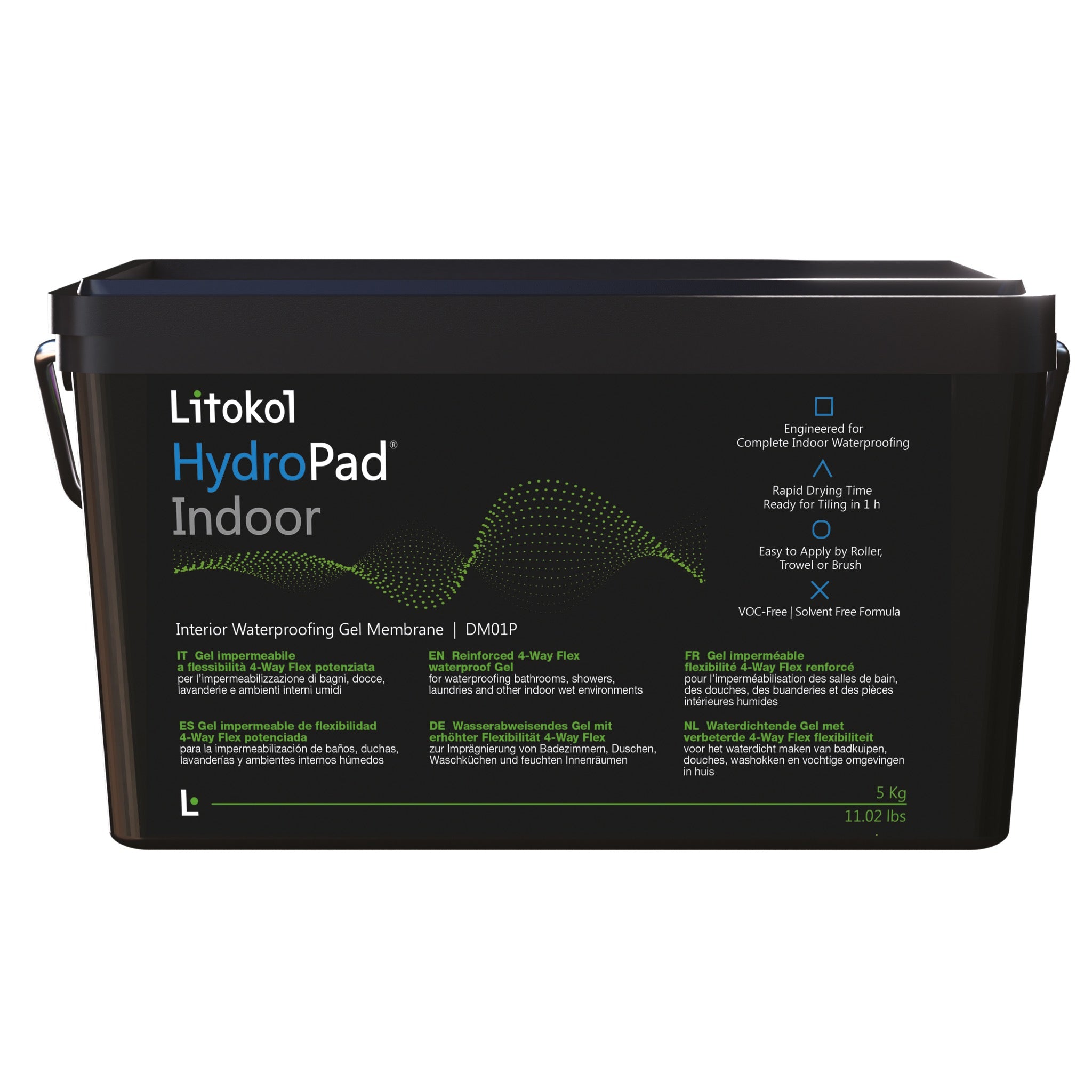 Litokol HydroPad Indoor Abdichtung im schwarzen Sack, 4× 5 kg, für ca. 9 m², jetzt bei Tiamont bestellen