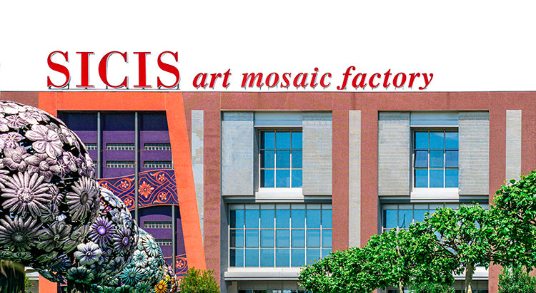 SICIS® Gebäude in Ravenna, italienischer Hersteller edler Colibrì Glasmosaike für luxuriöse Wand und Bodengestaltung - erhältlich bei Tiamont.