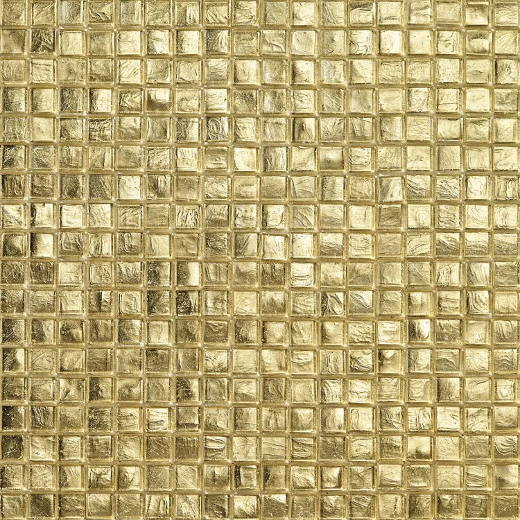 SICIS® Colibrì glass mosaic Kori in gold leaf – 15 × 15 mm mosaic tile in a 2 m² pack at Tiamont