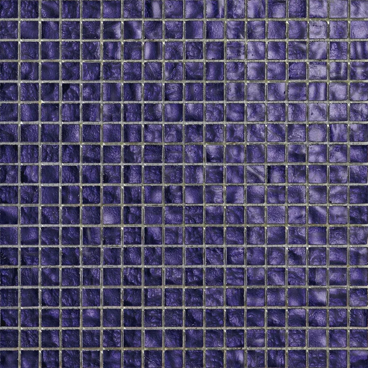 SICIS® Colibrì glass mosaic Lautus in midnight violet – 15 × 15 mm mosaic tile in a 2 m² pack at Tiamont