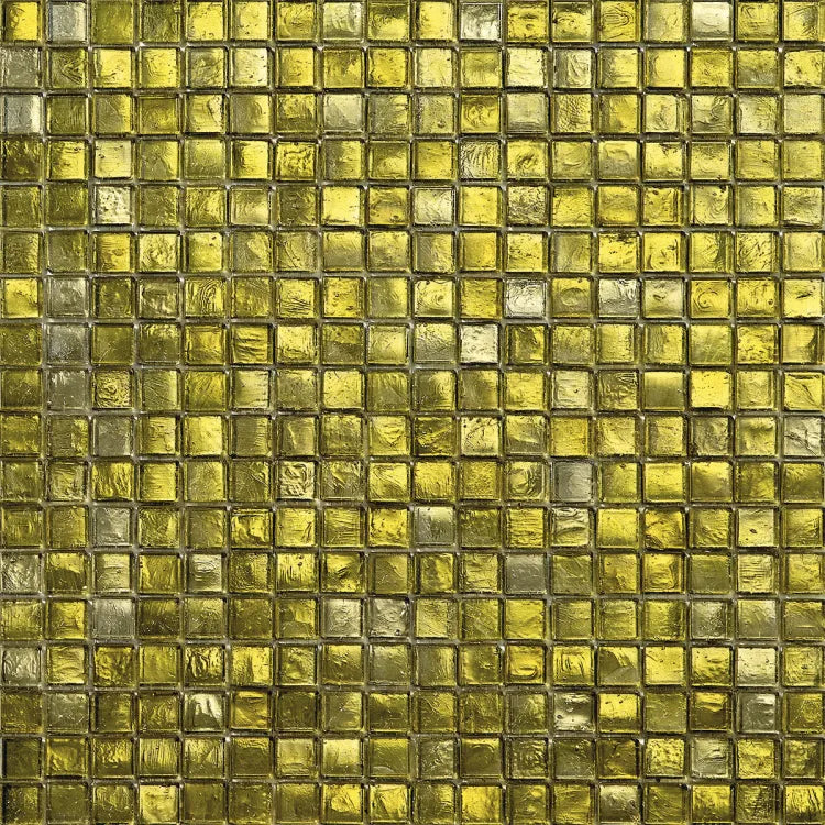 SICIS® Colibrì glass mosaic Mirales in olive gold – 15 × 15 mm mosaic tile in a 2 m² pack at Tiamont