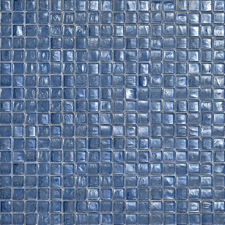 SICIS® Colibrì glass mosaic Pural in dove blue – 15 × 15 mm mosaic tile in a 2 m² pack at Tiamont