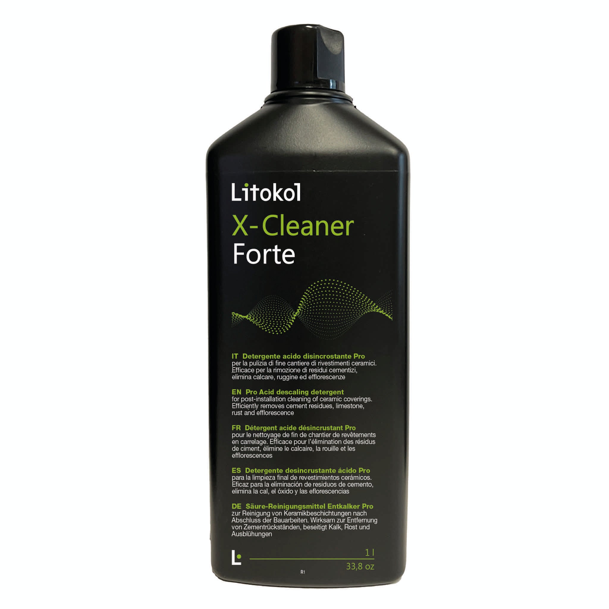 Litokol X-Cleaner Forte im schwarzen Flasche, 4× 5 l, für ca. 300 m², jetzt bei Tiamont bestellen