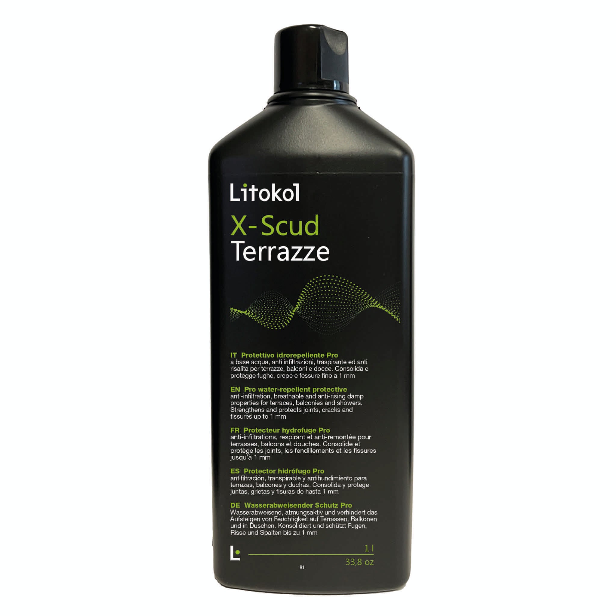 Litokol X-Scudo Terrazze Schutz im schwarzen Flasche, 4× 1 l, für ca. 50 m², jetzt bei Tiamont bestellen
