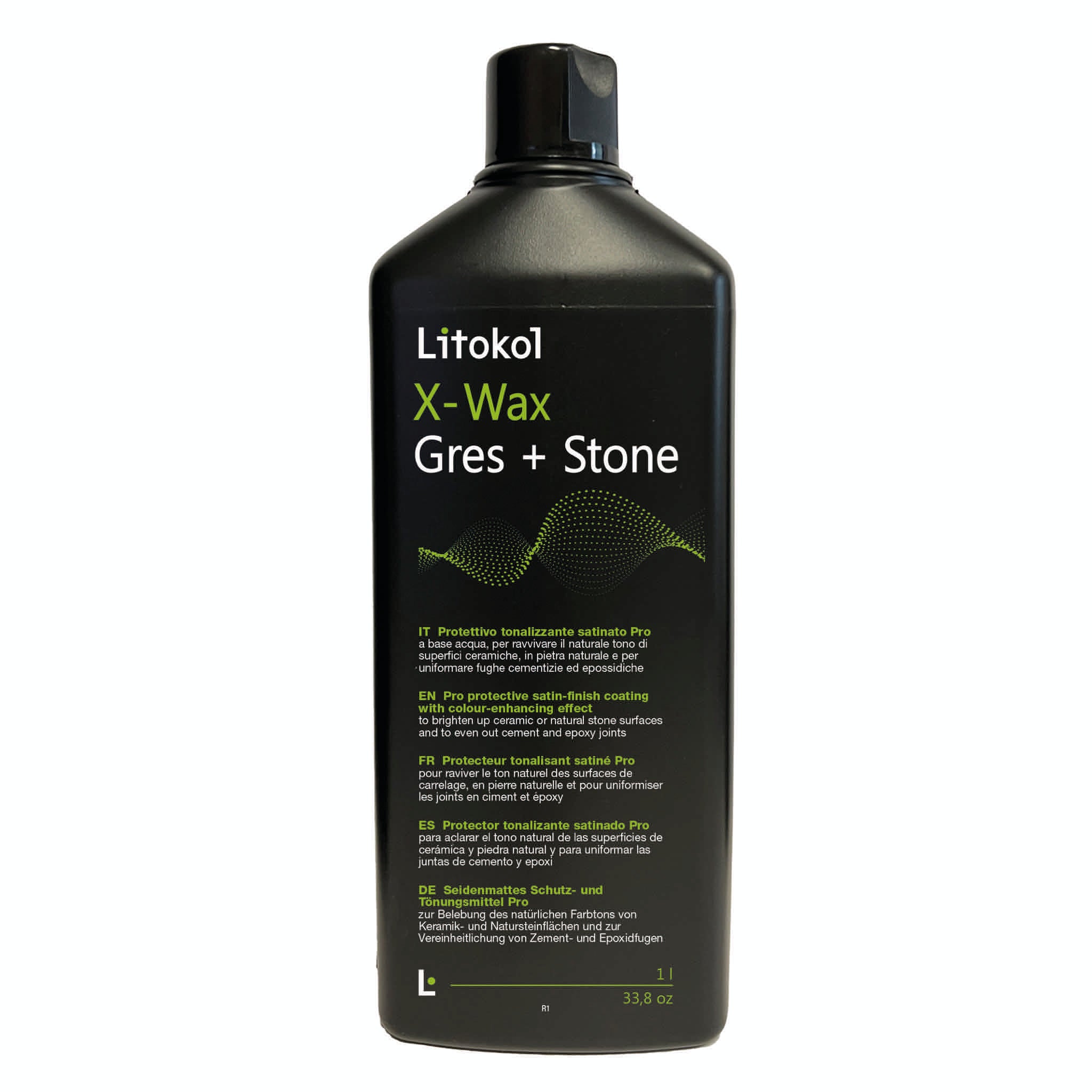 Litokol X-Wax Pflegewachs im schwarzen Flasche, 3× 1 l, für ca. 75 m², jetzt bei Tiamont bestellen
